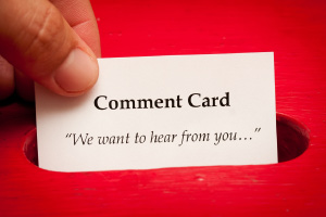 printed comment cards